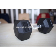 cast iron rubber coated Hex Dumbbell